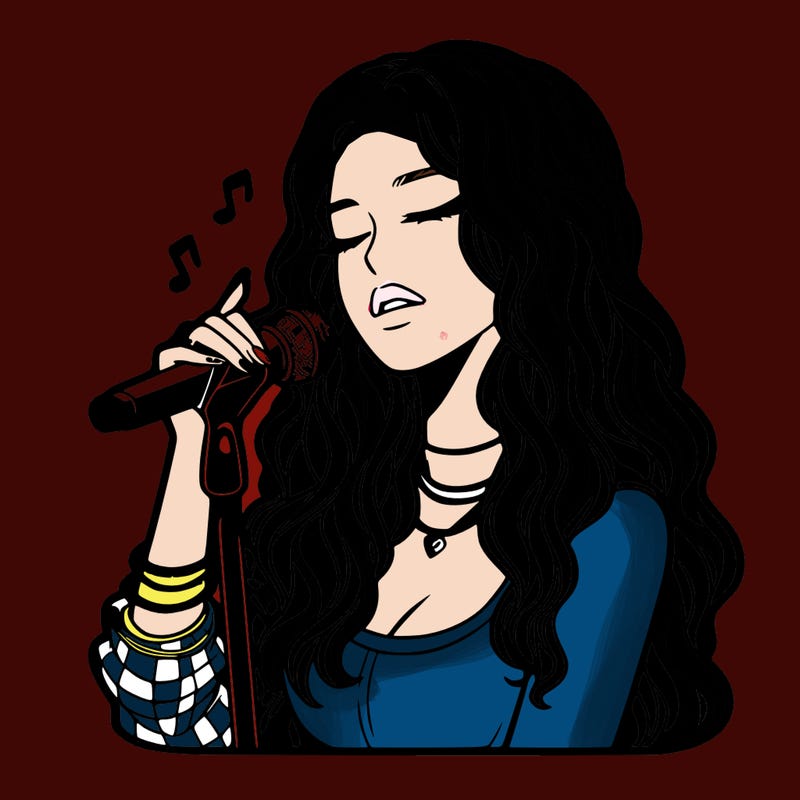 realistic female singer