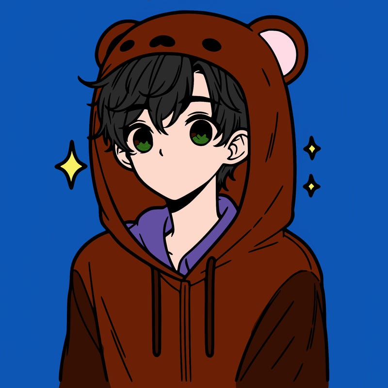 a 17 year old boy in a cute animal hoodie