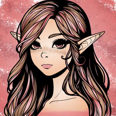 elf girl realistic dark fantasy