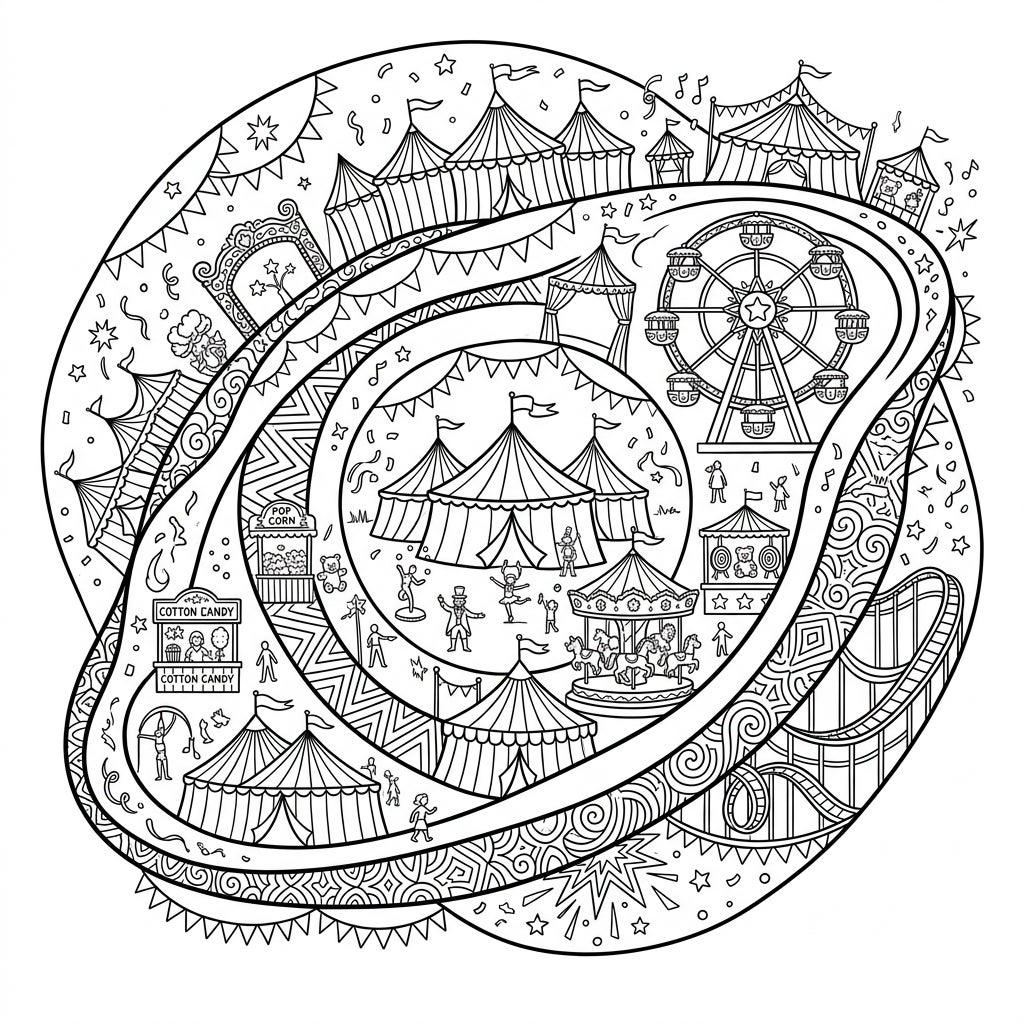 Helix Nebula Carnival Coloring Page - Free Printable — Color Pop