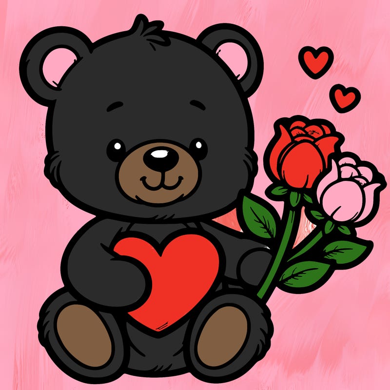 teddy bear a holding heart