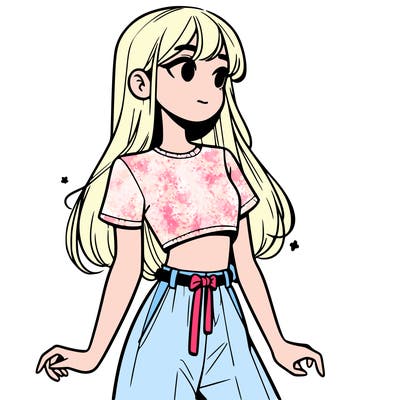 girl in a cute crop top