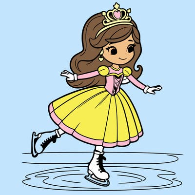 princess skating on ice