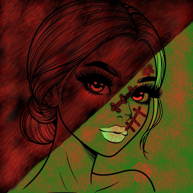 realistic girl with lashes