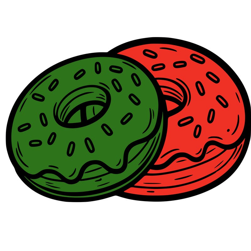 a piece of food doughnuts