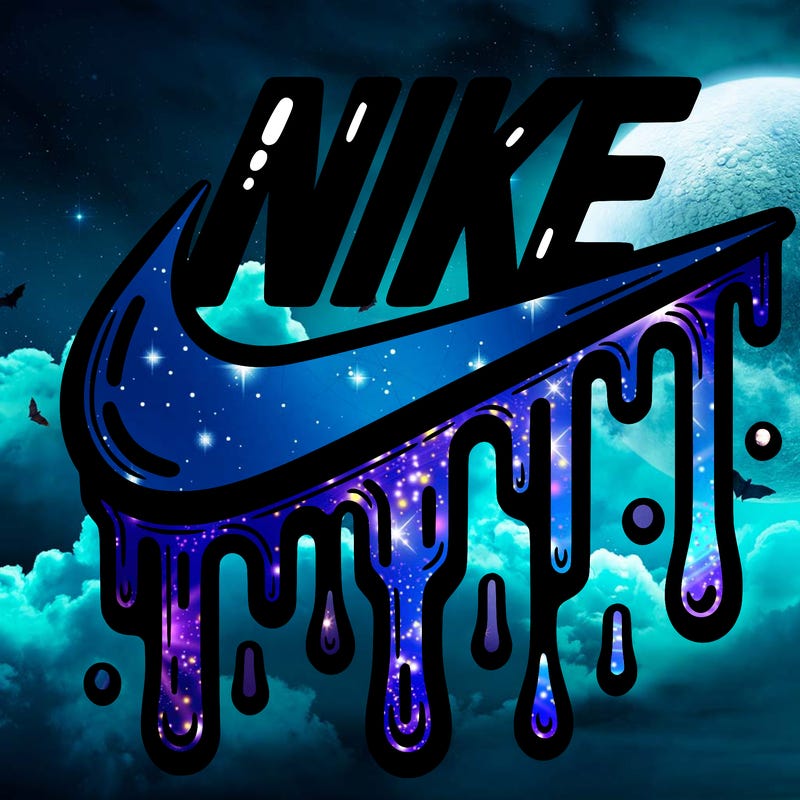 dripping nike logo