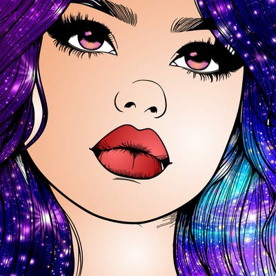 really realistic girl with lips