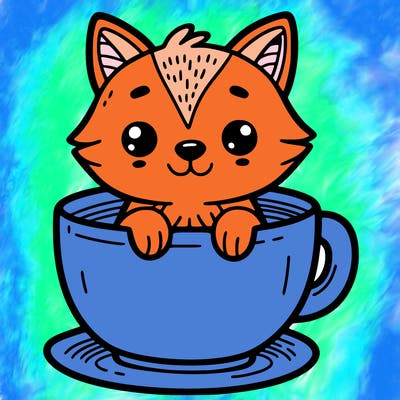 animal in a cup