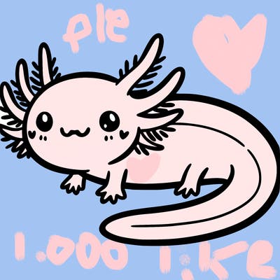 cute easy axolotl
