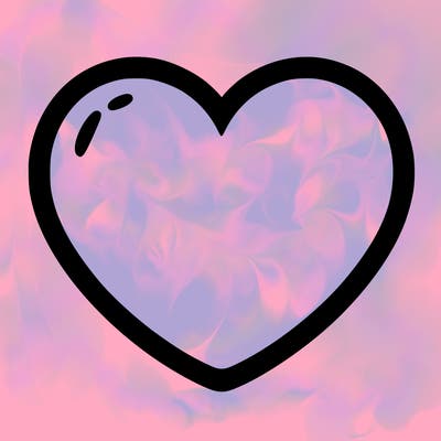 a blank heart