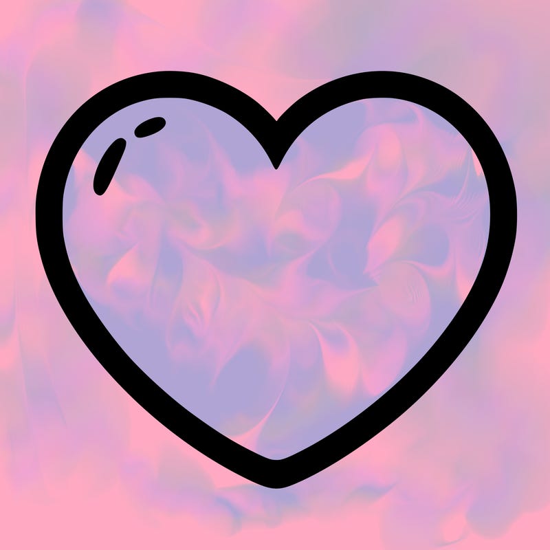 a blank heart
