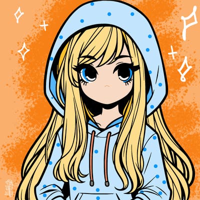 girl with long hair and wearing a hoodie