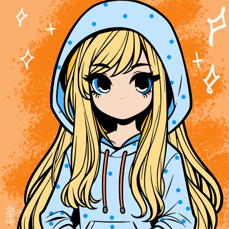 girl with long hair and wearing a hoodie