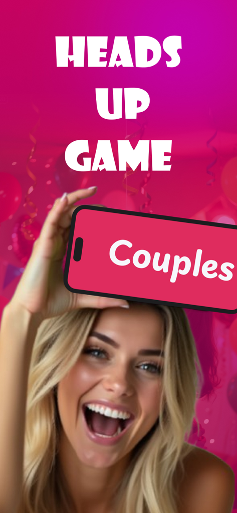 Una mujer jugando al modo de juego de parejas heads up en su teléfono