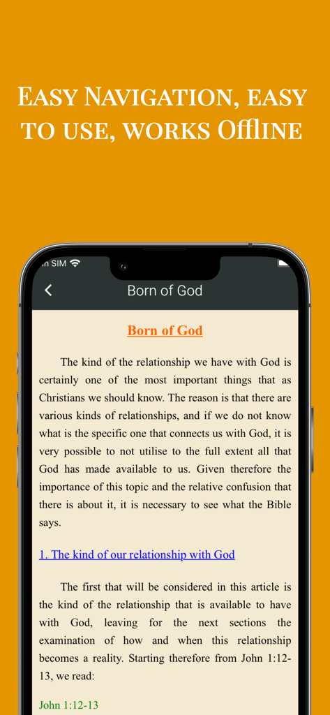 King James Bible - KJV Offline - Interface of the King James Bible app showing a Bible study section.