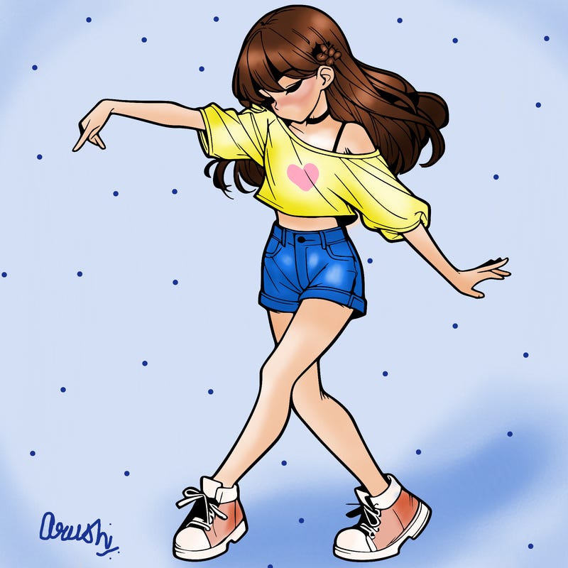realistic girl danceing
