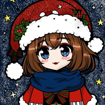 christmas anime girl