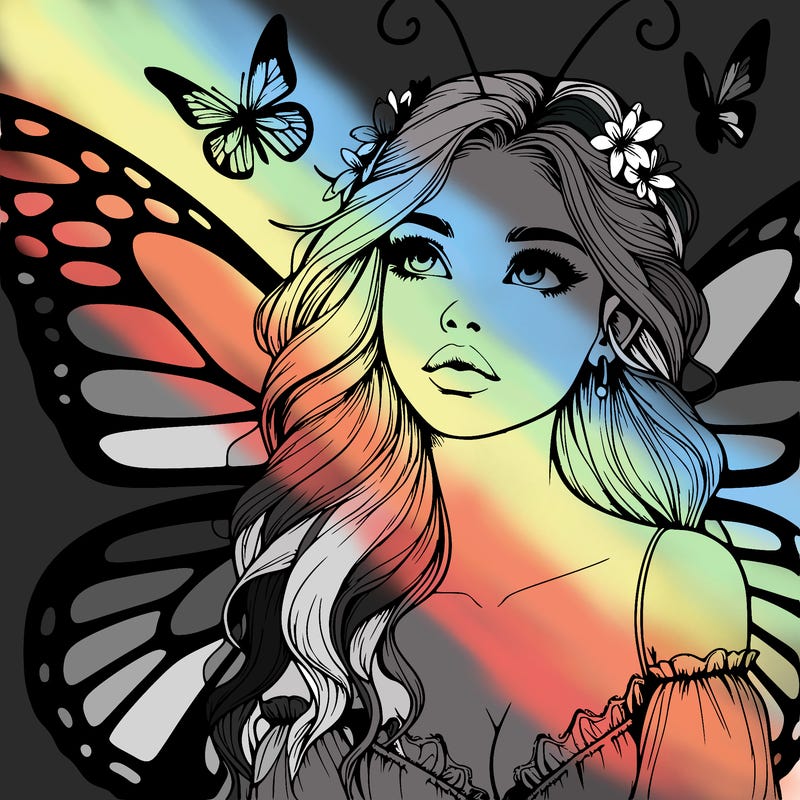 butterfly fairy realistic girl