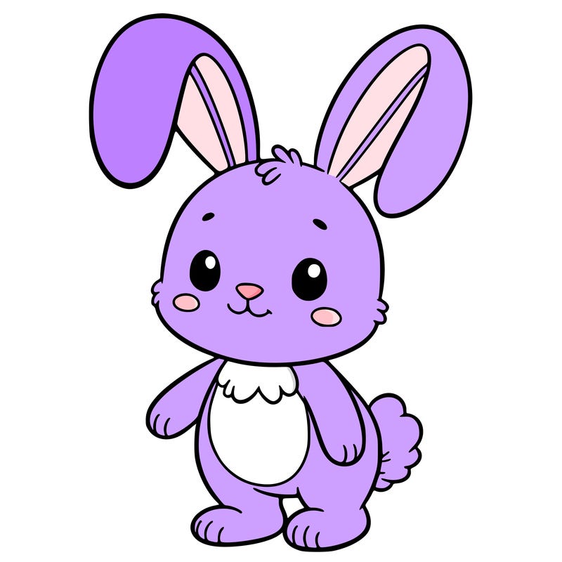 bunny with big ears standing tall