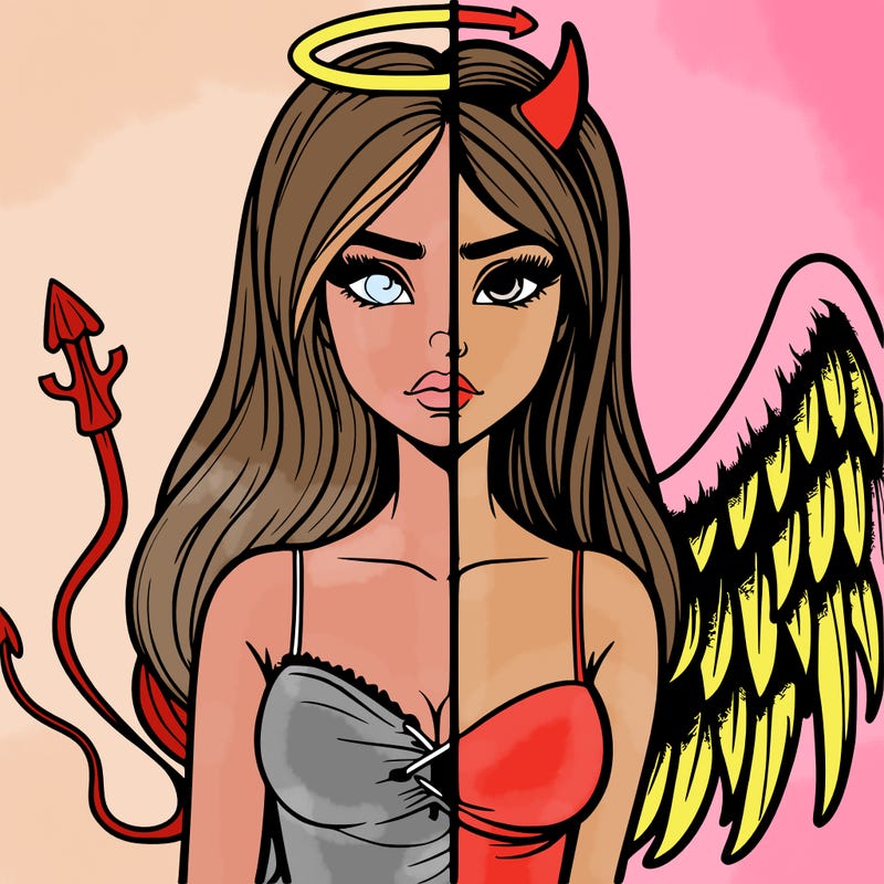 devil vs angel realistic girl