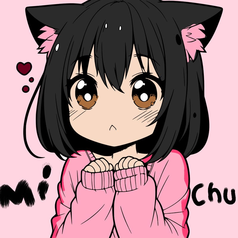 shy anime catgirl