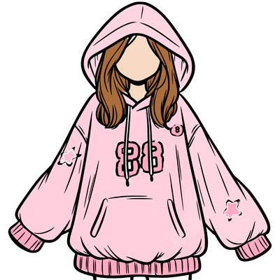 girl in oversized hoodie