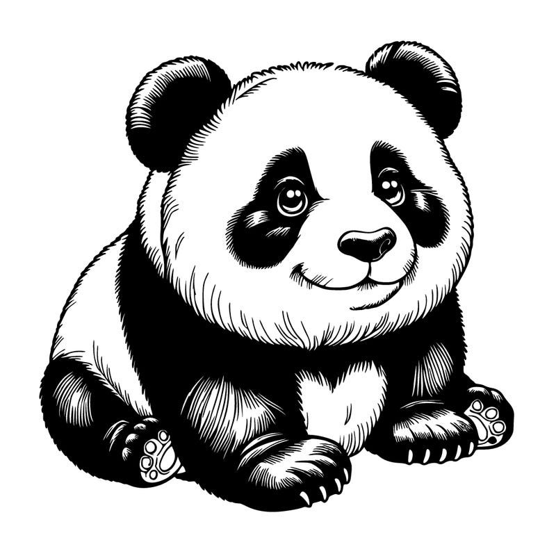 realistic panda