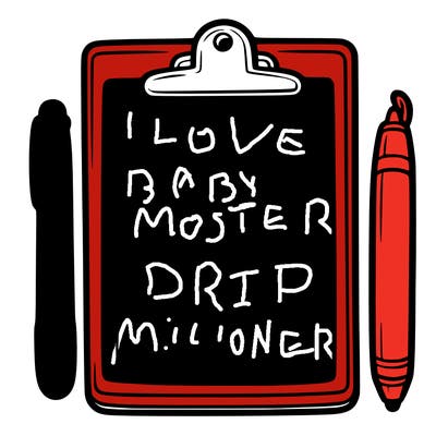 blank clip board with pen