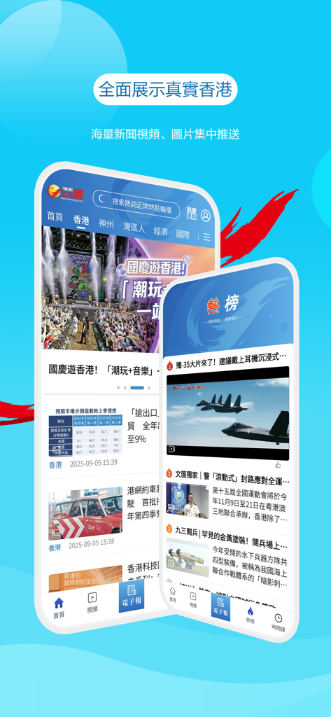 香港文匯網 - Screenshot of Hong Kong Wen Wei Po news app showing news feed and hot list interface