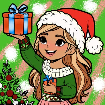 christmas girl realistic