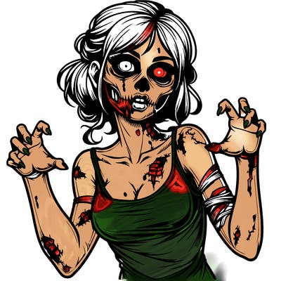 realistic zombie girl