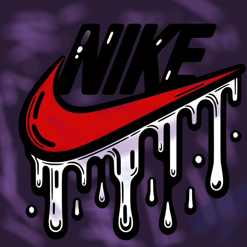 dripping nike logo
