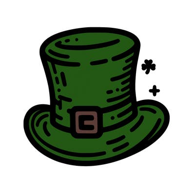 st patrick hat with thin lines