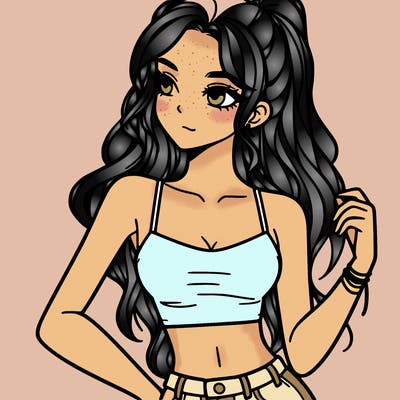 girl in crop top
