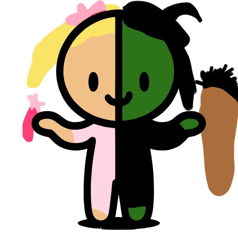 person split on half