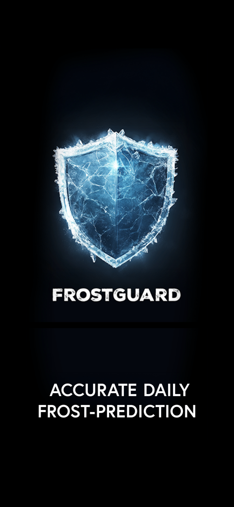 FrostGuard - FrostGuard app logo featuring an icy shield icon and frost prediction text