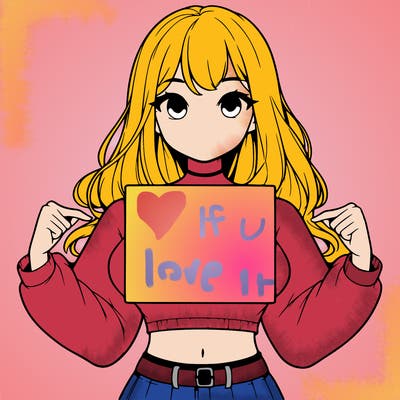 girl holding a blank sign in a long sleeve crop top