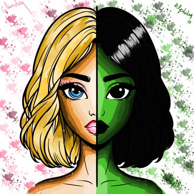 realistic girl split