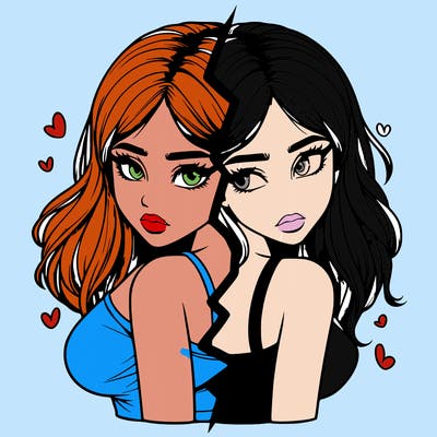 realistic girl split