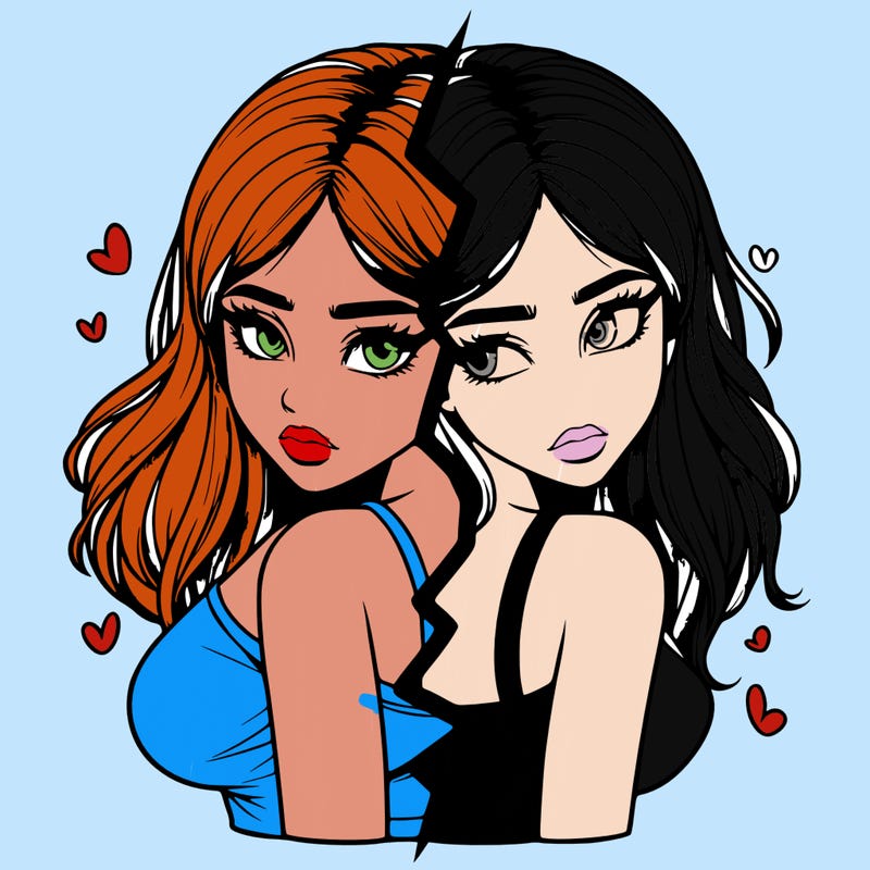 realistic girl split