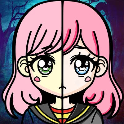 a split of a girl