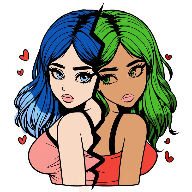 realistic girl split