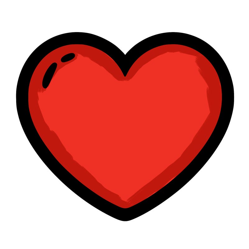 a blank heart