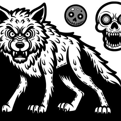 scary wolf