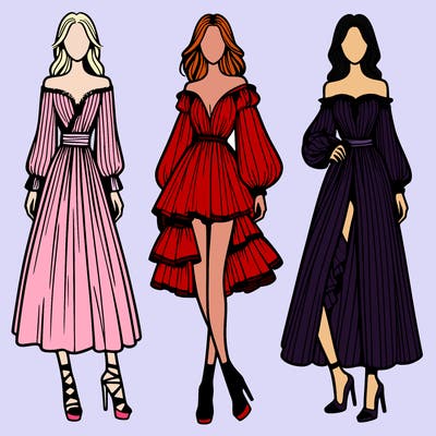 fashion models dresses