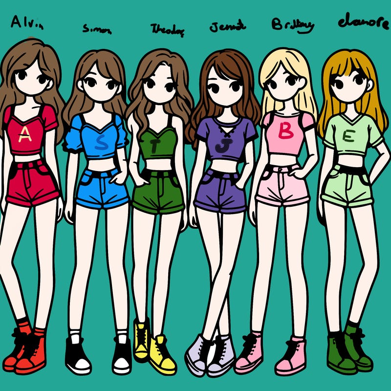 a group of girls wearing crop tops and shorts
