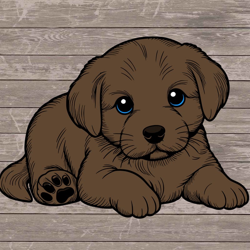 a cute realistic puppy