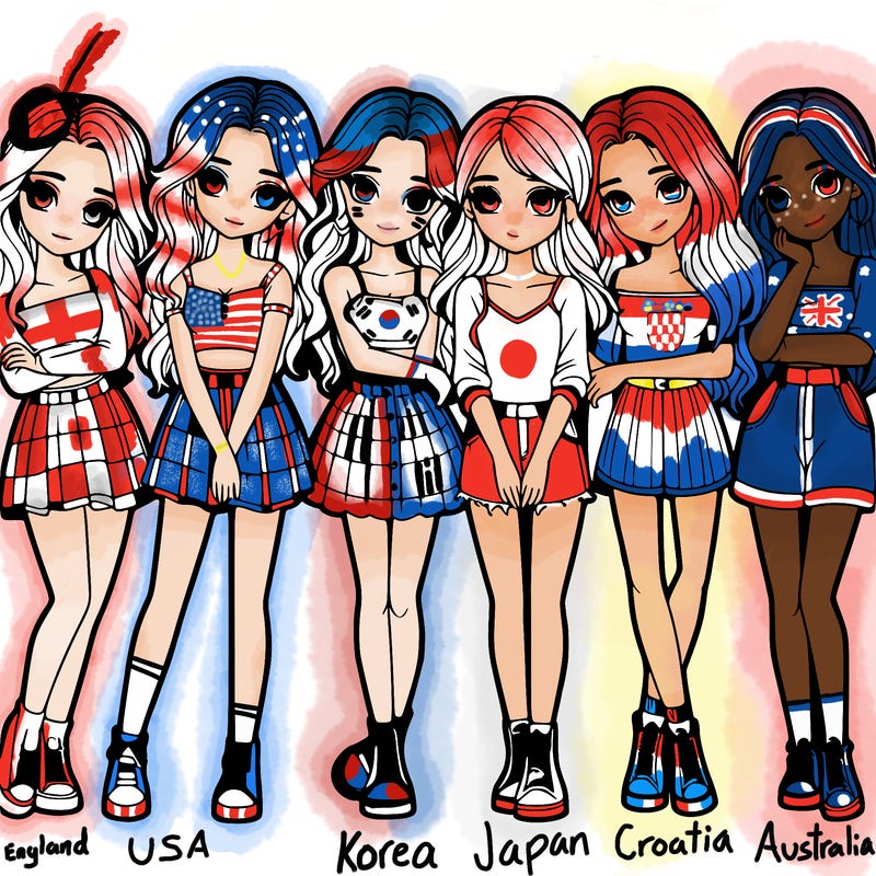 a group of girls realistic