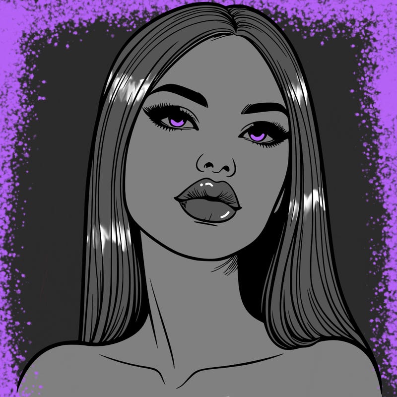 realistic woman with full lips