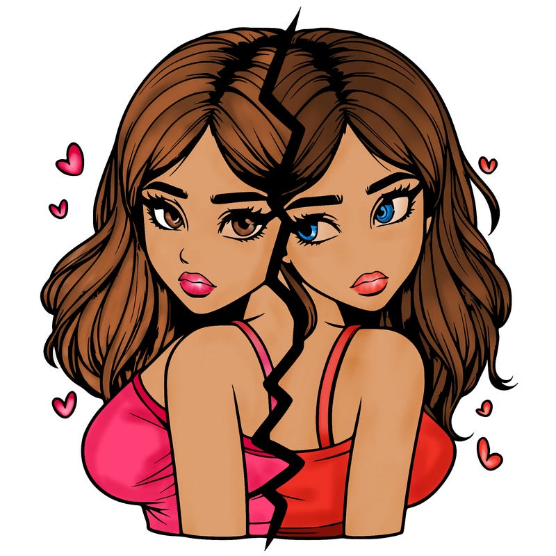 realistic girl split